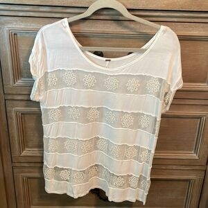 Free people Lace Detail top